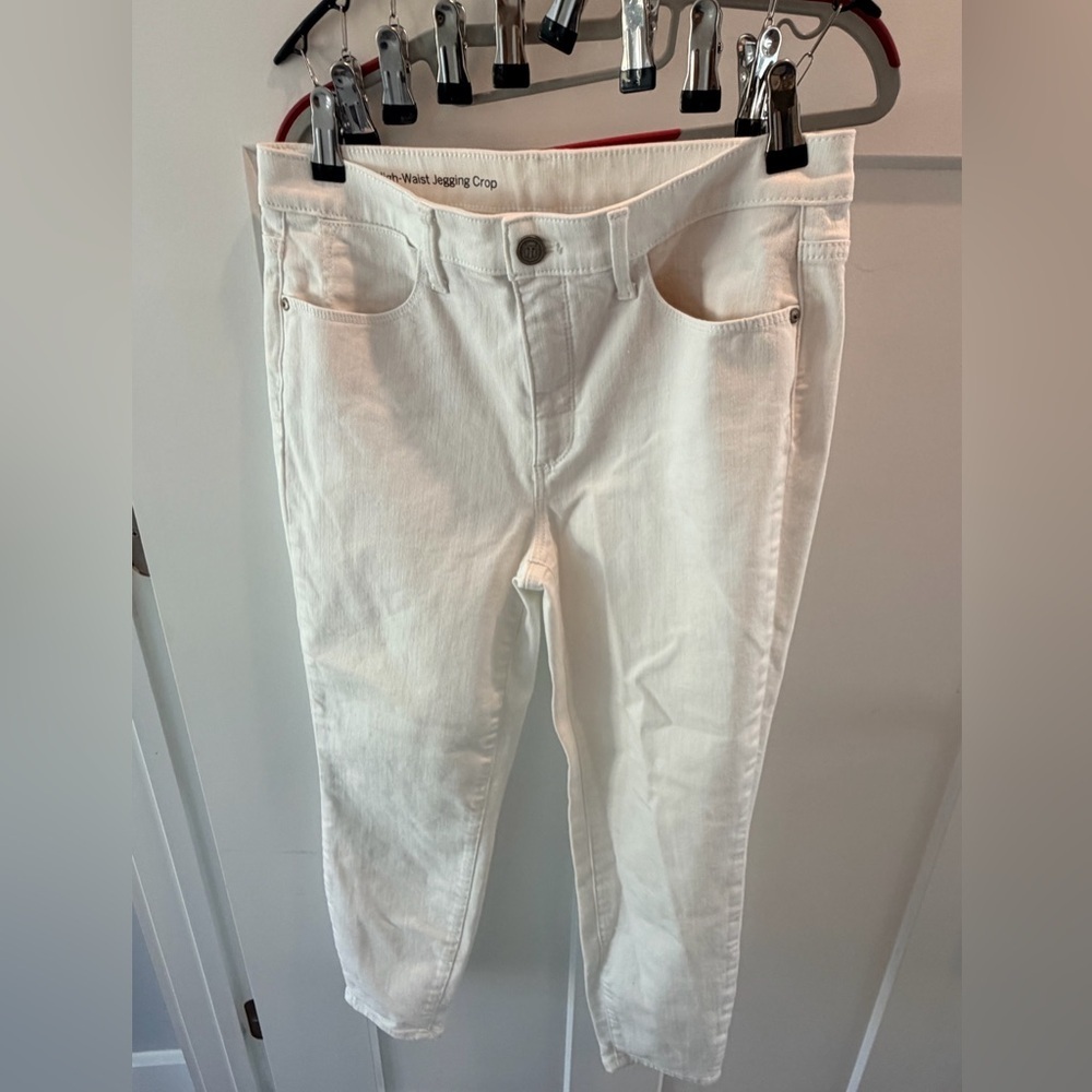 Talbots Flawless White High Waist Jegging Crop Jeans Size 6 Stretch